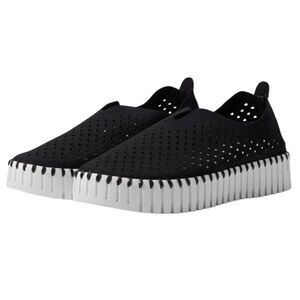 ILSE JACOBSEN Tulip 3373 Platform Sneaker In Black Size 40